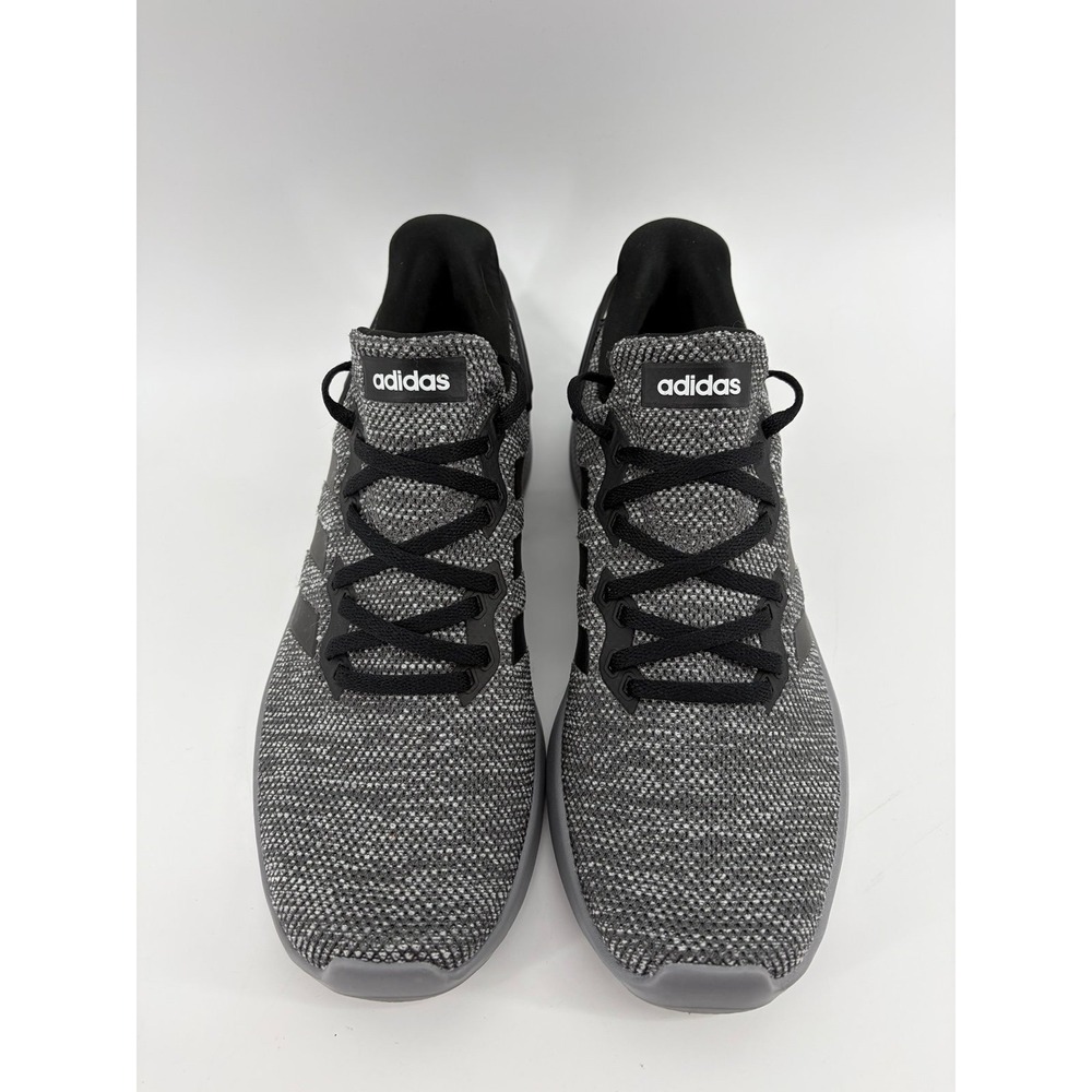 Adidas Cloudfoam Lite Racer BYD, Gray/Black Knit Running Shoes, Men 8.5